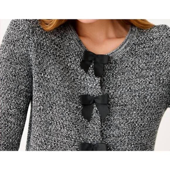 NWT Lilly Pulitzer Kelso Cardigan in Black Marl Sweater - Picture 2 of 4